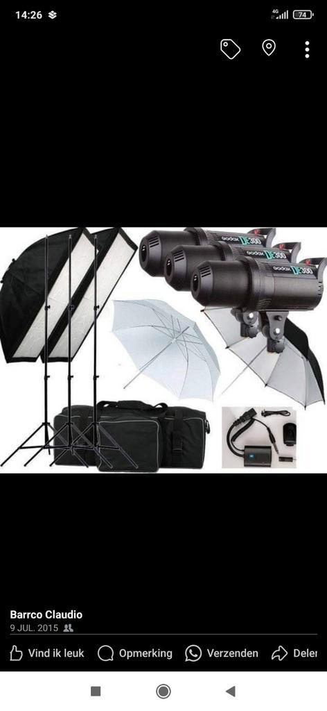 Volledige mobiele fotostudio Godox De 300., Audio, Tv en Foto, Fotografie | Fotostudio en Toebehoren, Zo goed als nieuw, Ophalen