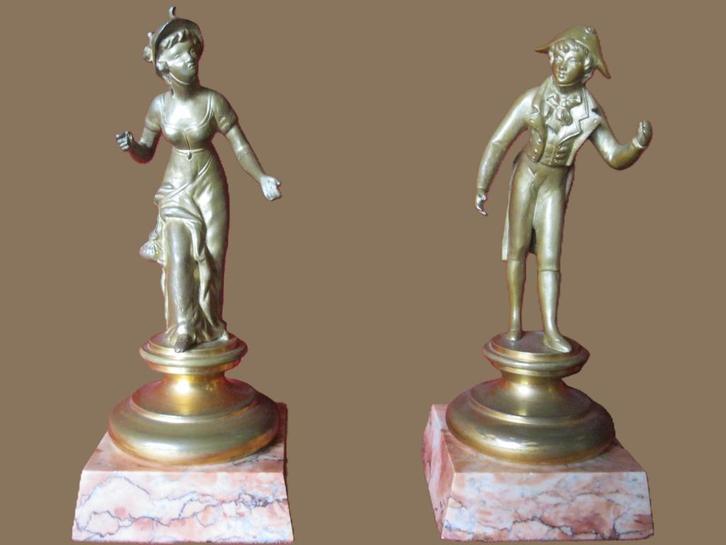 garnituur koppel 1800-1900 periode Napoleon-III., Antiek en Kunst, Antiek | Brons en Koper, Brons, Ophalen