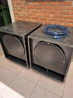 Twee subwoofers/baskasten, Ophalen, Gebruikt, 120 watt of meer, Subwoofer
