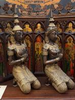 Twee Prachtige antieke bronze beelden bouddha, Ophalen