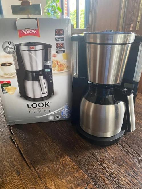 À vendre – Cafetière Melitta Look Thermo Timer, Elektronische apparatuur, Koffiezetapparaten, Zo goed als nieuw, Gemalen koffie