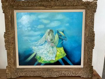 Tableau de Marguerite Brouhon l’espace bleu beschikbaar voor biedingen