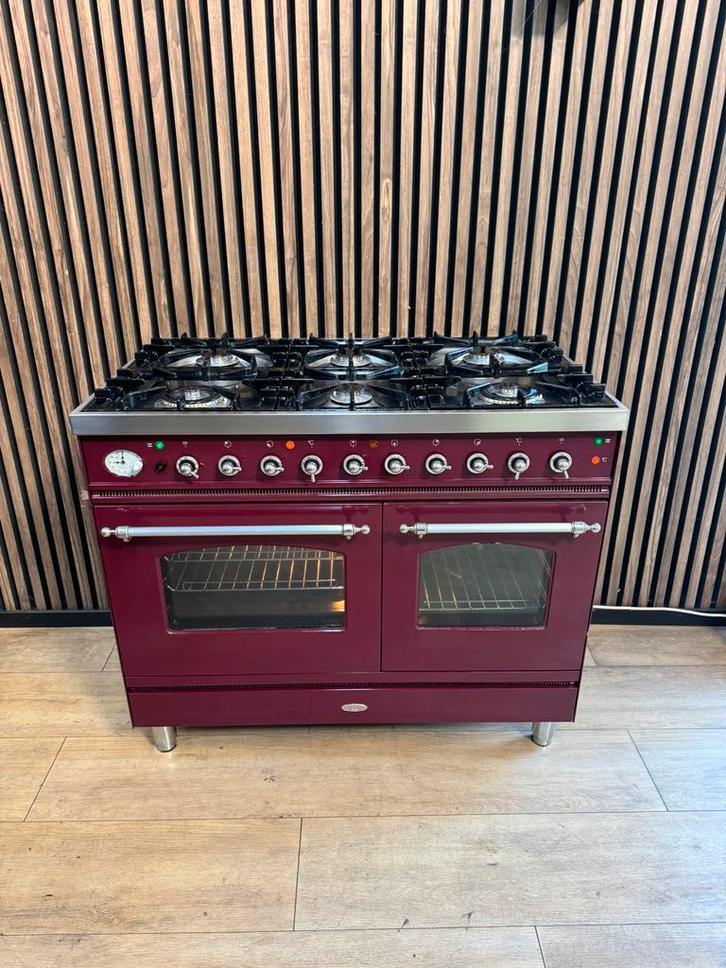 Mooie Bordeaux rode Boretti Fornuis 100 cm (Gratis bezorgen), Elektronische apparatuur, Kookplaten, Zo goed als nieuw, Vrijstaand