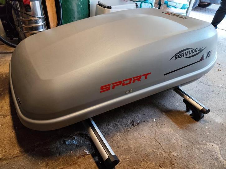 Coffret de toit Bermuda 430. + Barre universel. Prix fix., Autos : Divers, Coffres de toit, Enlèvement