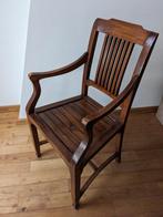 4 chaises avec accoudoirs, Quatre, Brun, Bois, Utilisé