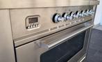 ️☘️ Luxe Fornuis Boretti 90 cm rvs + rvs frytop 1 oven, Elektronische apparatuur, 60 cm of meer, 5 kookzones of meer, Vrijstaand
