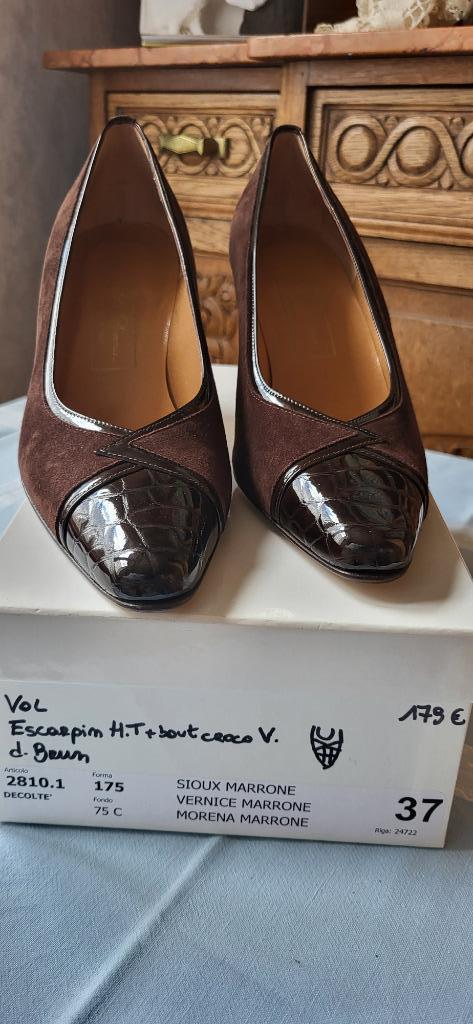 Schoenen met hak kastanjebruin DAIME M37 NIEUW!, Kleding | Dames, Schoenen, Nieuw, Schoenen met hoge hakken, Bruin, Ophalen of Verzenden