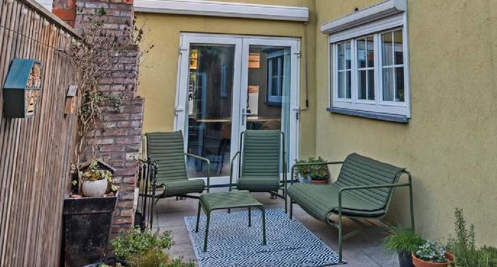 Elegante design tuinset Hay olijfgroen, Tuin en Terras, Tuinsets en Loungesets, Zo goed als nieuw, Tuinset, Overige materialen