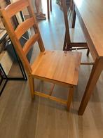 Tafel met 4 stoelen IKEA, Ophalen, Gebruikt, Vier personen, Grenenhout