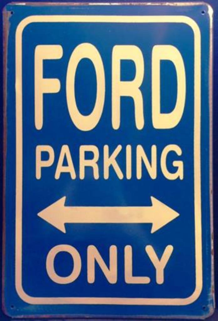 Metalen rusty-old wandplaat Ford Parking Only, Auto diversen, Tuning en Styling, Ophalen of Verzenden