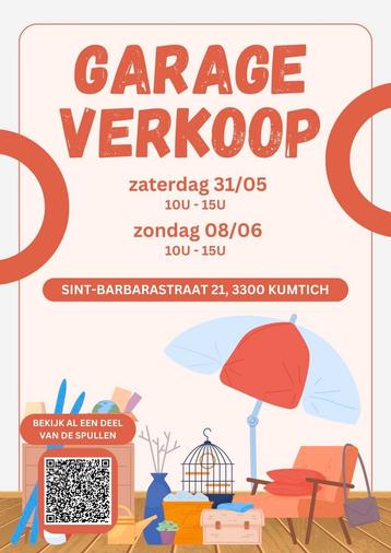 Garageverkoop 31 mei & 8 juni - verkoop volledige inboedel beschikbaar voor biedingen