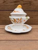 Soepkom en onderbord Desvres Moustiers vintage servies, Antiek en Kunst, Ophalen of Verzenden