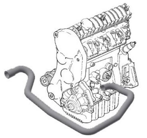 Onderste radiatorslang Volvo 340 B172 en Diesel, Auto-onderdelen, Motor en Toebehoren, Volvo, Nieuw, Ophalen of Verzenden