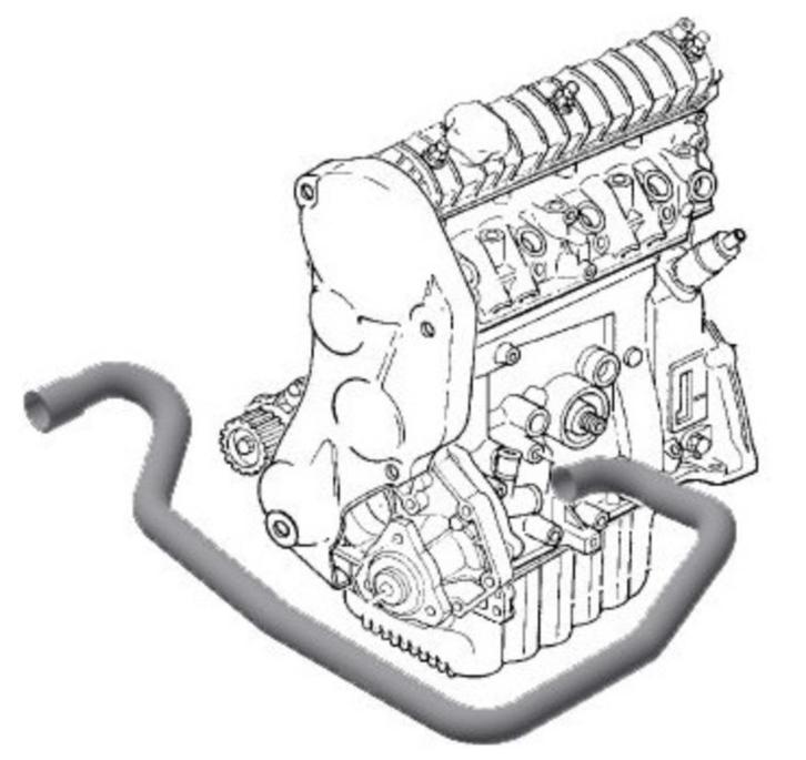 Onderste radiatorslang Volvo 340 B172 en Diesel, Auto-onderdelen, Motor en Toebehoren, Volvo, Nieuw, Ophalen of Verzenden