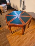 Salontafel (marqueterie, leer) deelbaar in 6 stuks., Antiek en Kunst, Ophalen