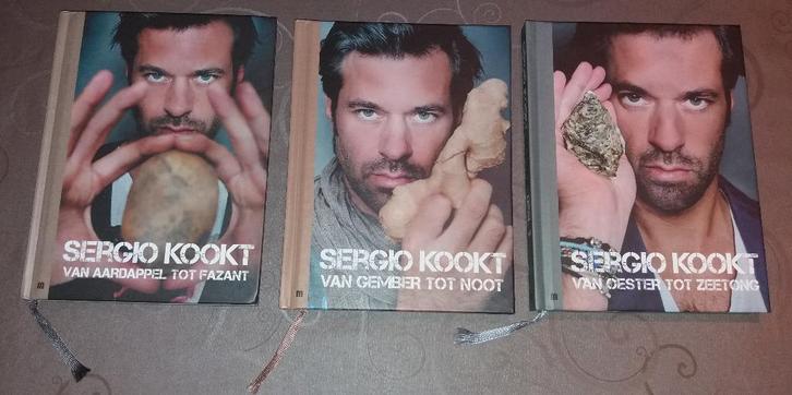 Sergio kookt - 3 delen, Boeken, Kookboeken, Zo goed als nieuw, Ophalen of Verzenden