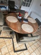 Table ronde Bois-Metal, Ophalen, Zo goed als nieuw, Rond