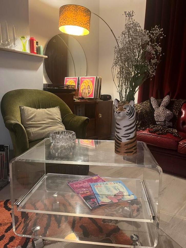 Desserte plexiglas, Animaux & Accessoires, Reptiles & Amphibiens | Accessoires, Comme neuf, Enlèvement