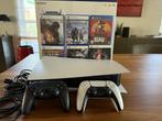 PS5 met disc drive + 4TB extra + 2 controllers + 2 games, Games en Spelcomputers, Ophalen, Zo goed als nieuw, Playstation 5