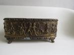 Antieke koperen jardiniere bloembak engelen cherubijnen 1920, Antiek en Kunst, Curiosa en Brocante, Ophalen of Verzenden