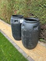2 regentonnen, Tuin en Terras, Regentonnen, 150 liter of meer, Ophalen, Gebruikt, Kunststof