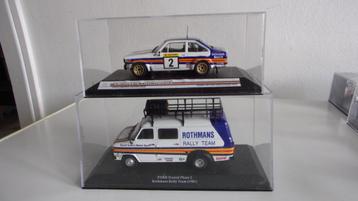 FORD ESCORT RS VATANEN + TRANSIT ROTHMANS.IXO 1/43 IMPEC beschikbaar voor biedingen