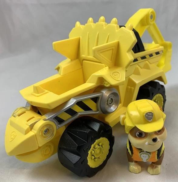 Paw Patrol Dino Rescue Rubble Deluxe Voertuig Graafmachine, Kinderen en Baby's, Speelgoed | Actiefiguren, Zo goed als nieuw, Verzenden