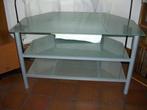 Table TV en coin Métal & verre, Verre, Moins de 100 cm, Comme neuf, Enlèvement