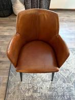 4 lederen stoelen, Ophalen, Zo goed als nieuw, Bruin, Vier