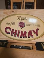 Metalen bord met drie vaten Chimay, Verzamelen, Ophalen of Verzenden