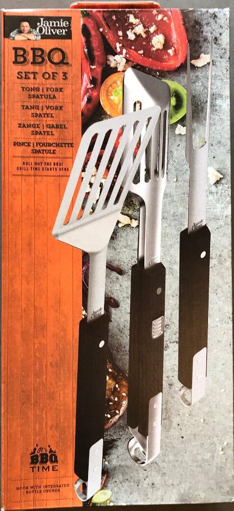 BBQ Tool set 3dlg.- Jamie Oliver - Nieuw, Tuin en Terras, Houtskoolbarbecues, Nieuw, Ophalen of Verzenden