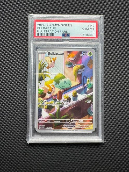 Bulbasaur PSA 10 - 143/142 (Stellar Crown), Hobby en Vrije tijd, Verzamelkaartspellen | Pokémon, Ophalen of Verzenden
