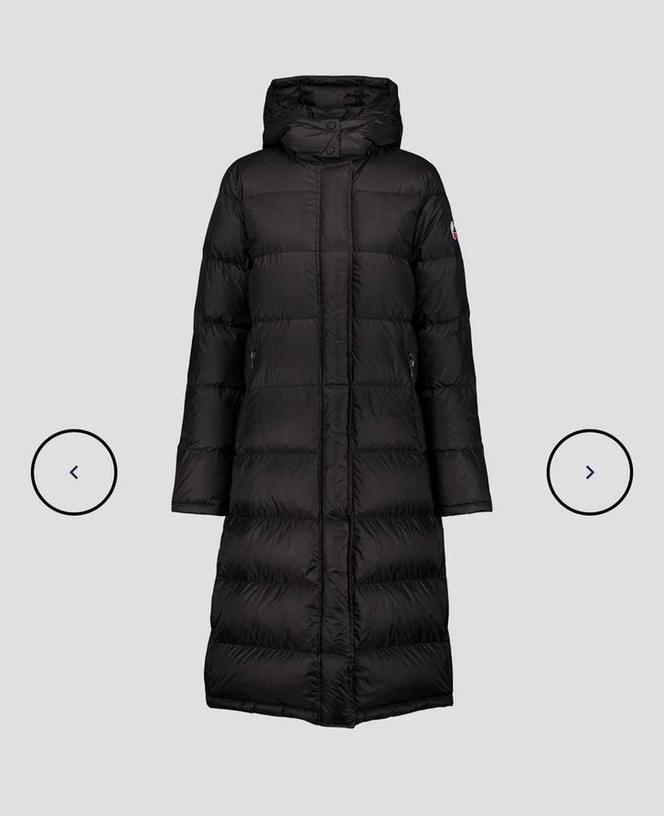 DOWN JACKET LONG HOODED GREAT COLD BLACK KARACHI, Kleding | Dames, Jassen | Winter, Nieuw, Maat 36 (S), Zwart, Ophalen