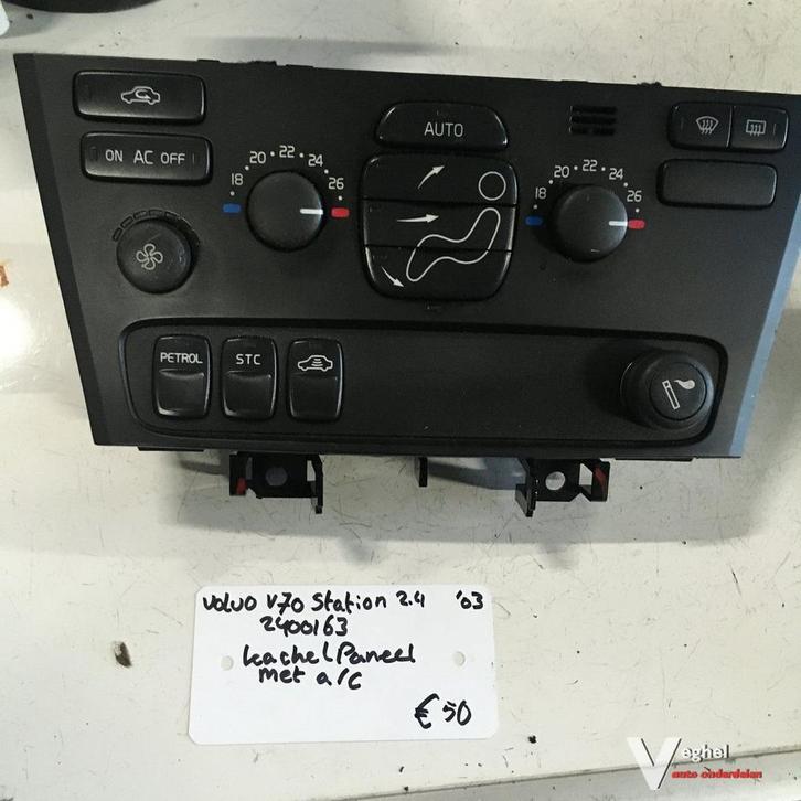 Volvo V70 Station 2.4 2003 Wagennr 2400163 Kachelbedieningsp, Autos : Pièces & Accessoires, Tableau de bord & Interrupteurs, Utilisé