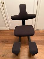 Stokke Varier Thatsit balansbureaustoel + rugleuning, zwart, Huis en Inrichting, Ophalen, Zwart, Zo goed als nieuw, Bureaustoel