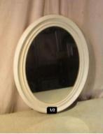 Mooi Ovale Witte Spiegel - 49x38, Ophalen of Verzenden, Zo goed als nieuw, Ovaal