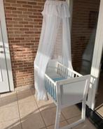 Wit houten wiegje Baninni met piekstok en sluier, Enlèvement, Comme neuf