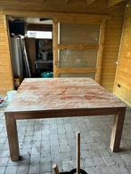 Massief Teak tafel, Huis en Inrichting, Tafels | Salontafels, Ophalen, Gebruikt, 150 tot 200 cm, Vierkant