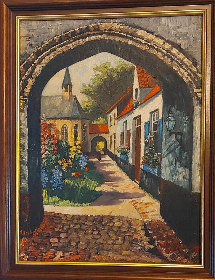 Idyllisch schilderij, Antiek en Kunst, Kunst | Schilderijen | Klassiek, Ophalen