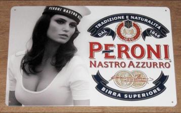 PERONI BIER : Metalen Bord Peroni Birra Superiore beschikbaar voor biedingen