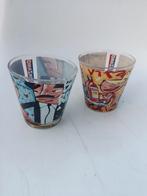 2 vintage Cinzano-glazen gesigneerd Selwyn, Huis en Inrichting, Keuken | Servies, Ophalen of Verzenden, Zo goed als nieuw