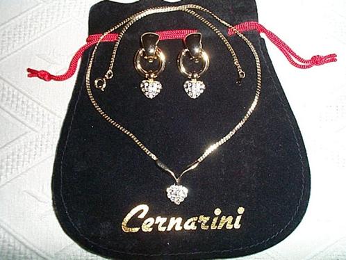 Nieuwe juwelenset ketting en oorbellen CERNARINI, Bijoux, Sacs & Beauté, Boucles d'oreilles, Neuf, Enlèvement ou Envoi