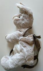 Petit sac à dos peluche/ doudou lapin « création dani », Comme neuf