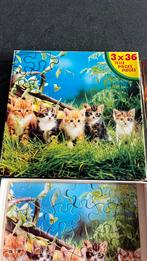 Doos met 3 puzzels van diertjes, Ophalen of Verzenden, Zo goed als nieuw
