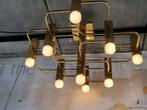 Sciolari for Boulanger,  goud kleurige koperen plafondlamp, Huis en Inrichting, Ophalen of Verzenden, Gebruikt, Design