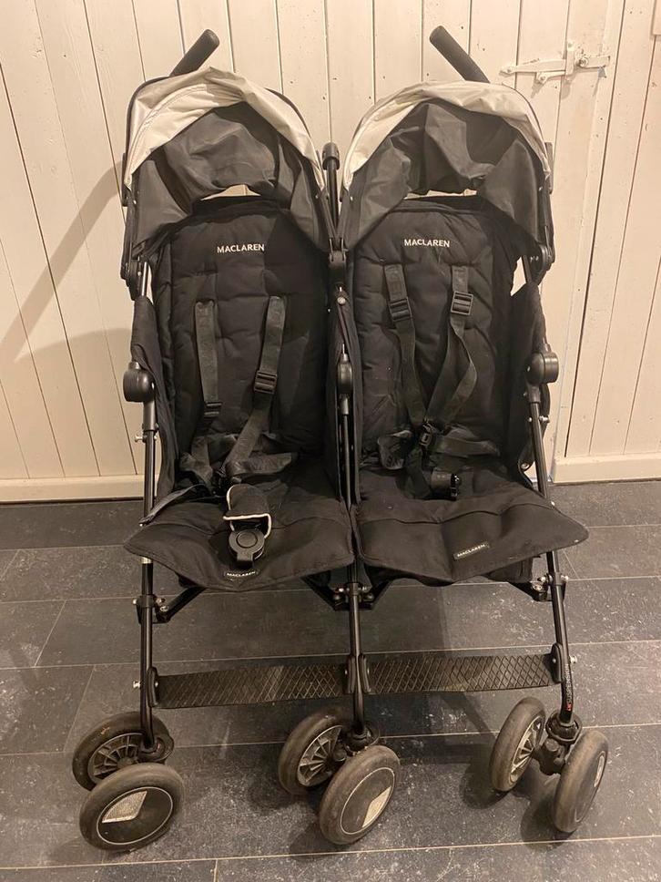 Tweelingbuggy McClaren, Kinderen en Baby's, Buggy's, Zo goed als nieuw, Maclaren, Duomodel, Regenhoes, Verstelbare rugleuning