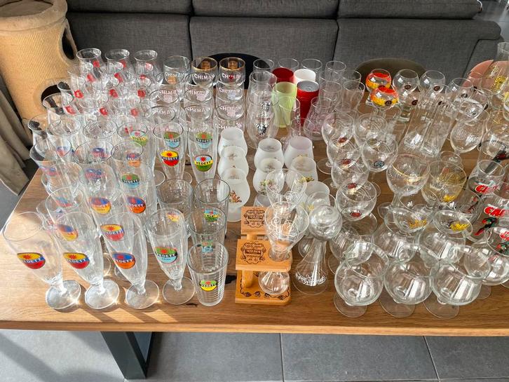 Vele bierglazen kleine prijsjes, Verzamelen, Glas en Drinkglazen, Zo goed als nieuw, Bierglas, Ophalen