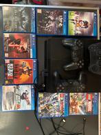 Playstation 4 + 3 manettes + 8 jeux, Enlèvement, Comme neuf