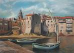 G. Froment: Zuiders Havenzicht (77 x 62 cm), Antiek en Kunst, Ophalen of Verzenden
