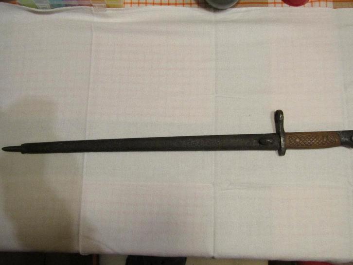 Opmerkelijk Belgisch bajonetmodel 1916 voor geweer uit 1889, Verzamelen, Militaria | Algemeen, Landmacht, Mes of Dolk, Ophalen of Verzenden